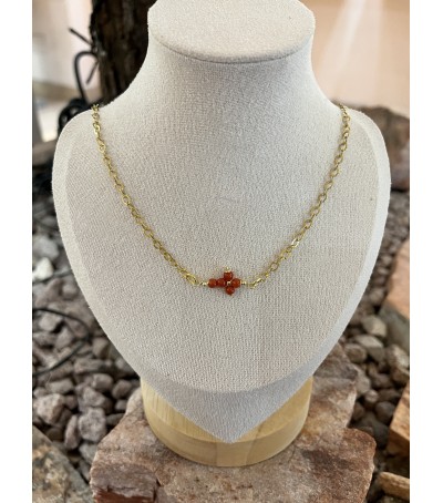 Collier Vermeil et Corail