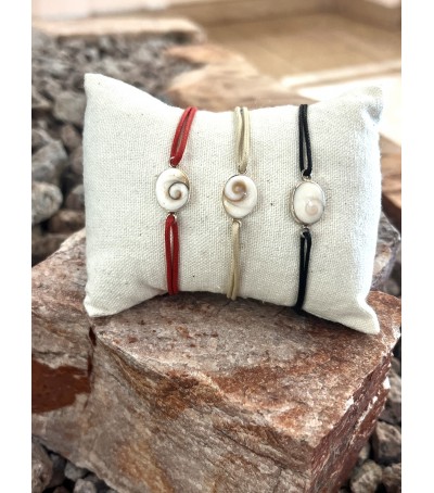 Bracelet cordon et oeil de Sainte Lucie