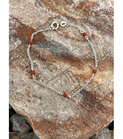 copy of Collier argent massif 925 et Corail rouge de Méditerranée