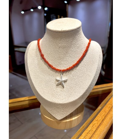 copy of Sterling silver bracelet with true Mediterranean red coral
