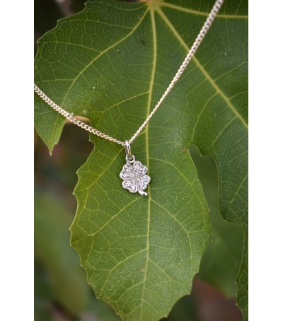 Pendentif argent massif et zirconium