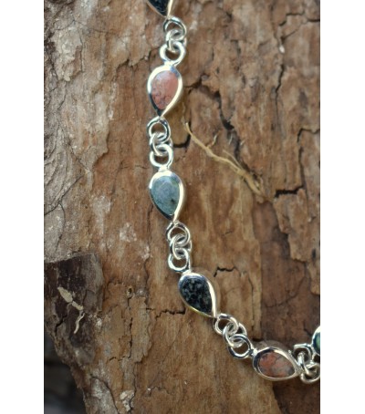 copy of Pendentif argent massif et mélange de pierres de Corse