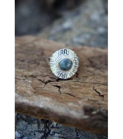 copy of Sterling silver ring with the true Mediterranean Eye of Saint Lucia