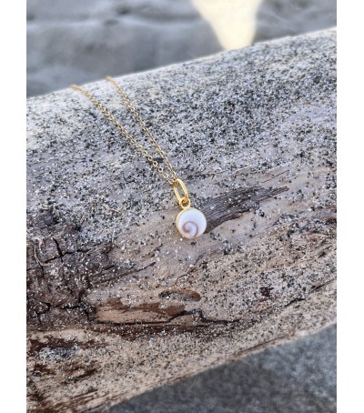 Pendentif vermeil et oeil de sainte Lucie