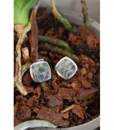 copy of Sterling silver cufflinks with Vert d'Orezza