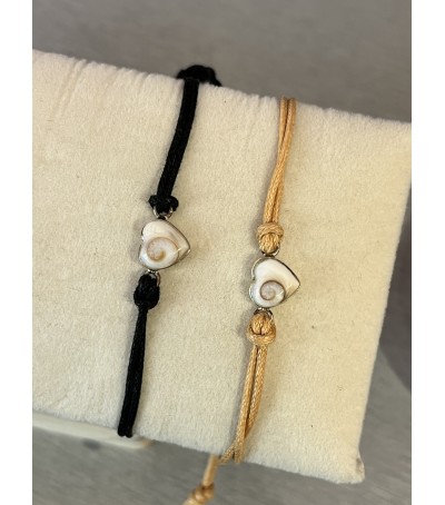Bracelet cordon  et oeil de Sainte Lucie