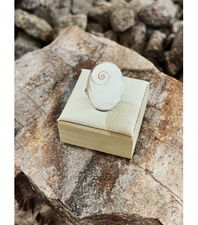 copy of Sterling silver ring with the true Mediterranean Eye of Saint Lucia