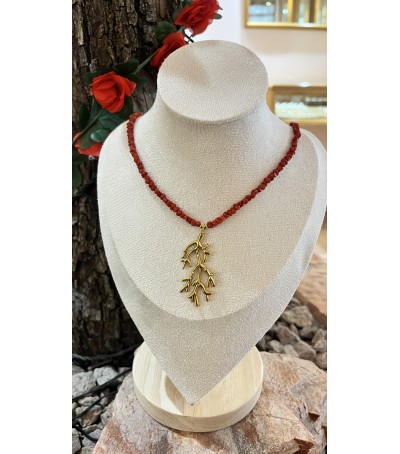 copy of Collier en acier inoxydable et Vert d'Orezza