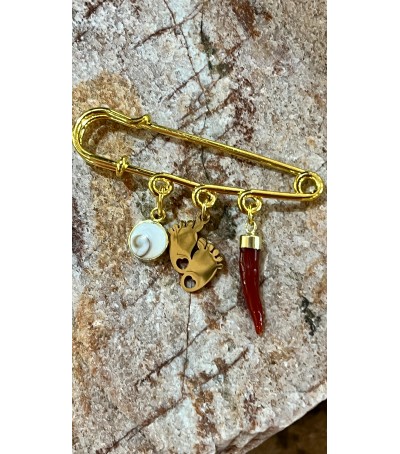 copy of Sterling silver brooch with the Eye of Saint Lucia