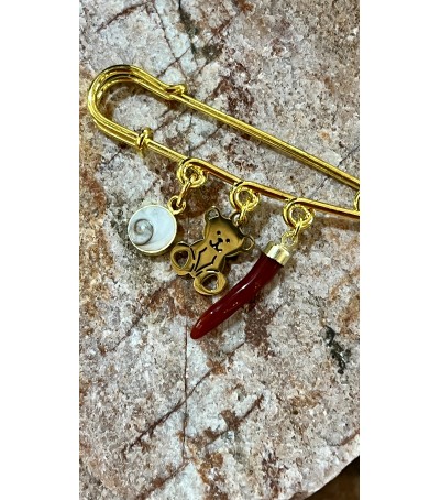 copy of Sterling silver brooch with the Eye of Saint Lucia