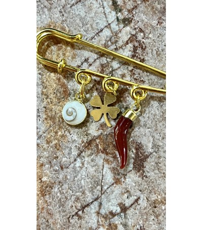 copy of Sterling silver brooch with the Eye of Saint Lucia