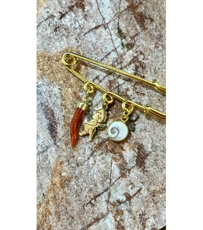 copy of Sterling silver brooch with the Eye of Saint Lucia