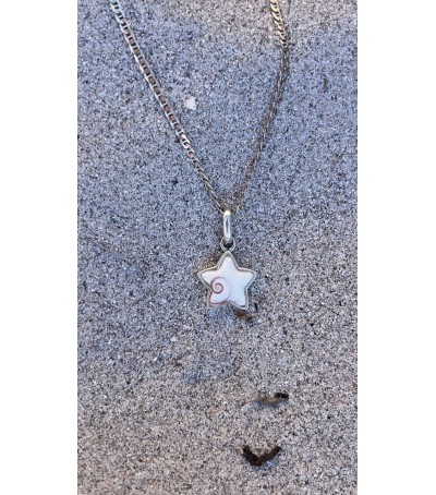 copy of Pendentif argent massif et Vert d'Orezza
