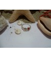 Bague argent massif corail rouge et oeil de Sainte Lucie