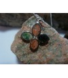 Sterling silver pendant with a mix of Corsican stones