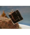 Pendentif argent massif et diorite noire