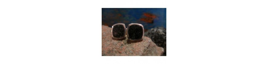 Cufflinks with black diorite